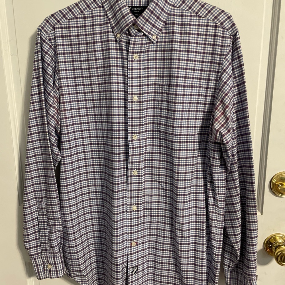 Daniel Cremieux Purple and White Checkered Shirt